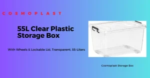 Read more about the article Cosmoplast 55L Clear Plastic Storage Box