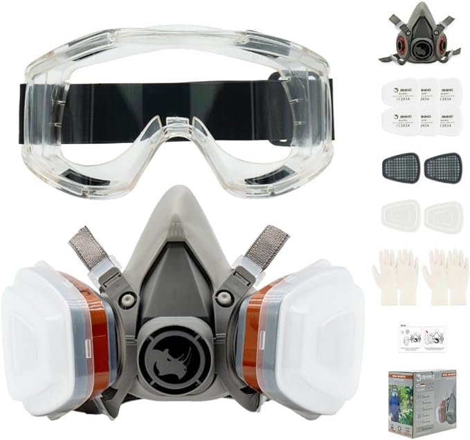 RS Half Face Respirator Gas Mask for Organic Vapor and Gases