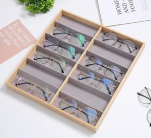 Read more about the article Goodern Eyeglass Display Tray 12 Grids Wood Sunglass Storage Case Box Eyewear Stand Holder Jewelry Organizer Flannel Inside for Home Sunglass Box For Women Men Sunglass Eyewear Display Storage Case