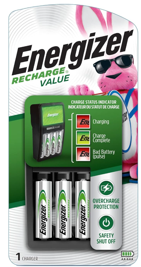 Read more about the article Energizer Rechargeable Aa And Aaa Battery Charger (Recharge Value) With 4 Nimh Batteries, Black, 50608, Maxi