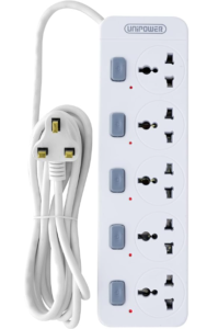 Read more about the article Unipower EX-1085 Power Socket with 5 Way Outlets and Extension Cord, 3 Meter Length, White